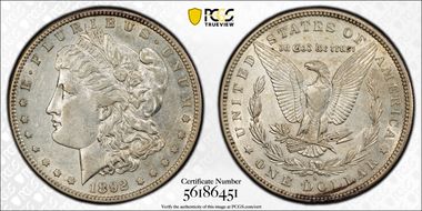 1892-S $1 AU53