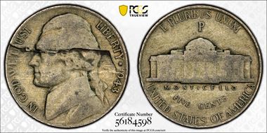 1943-P 5C VF20