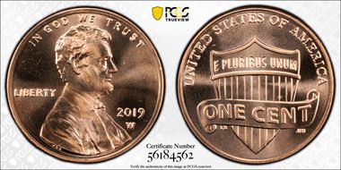 2019-W 1C Shield MS68RD
