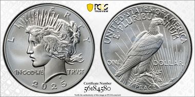2025 $1 Peace Dollar MS70