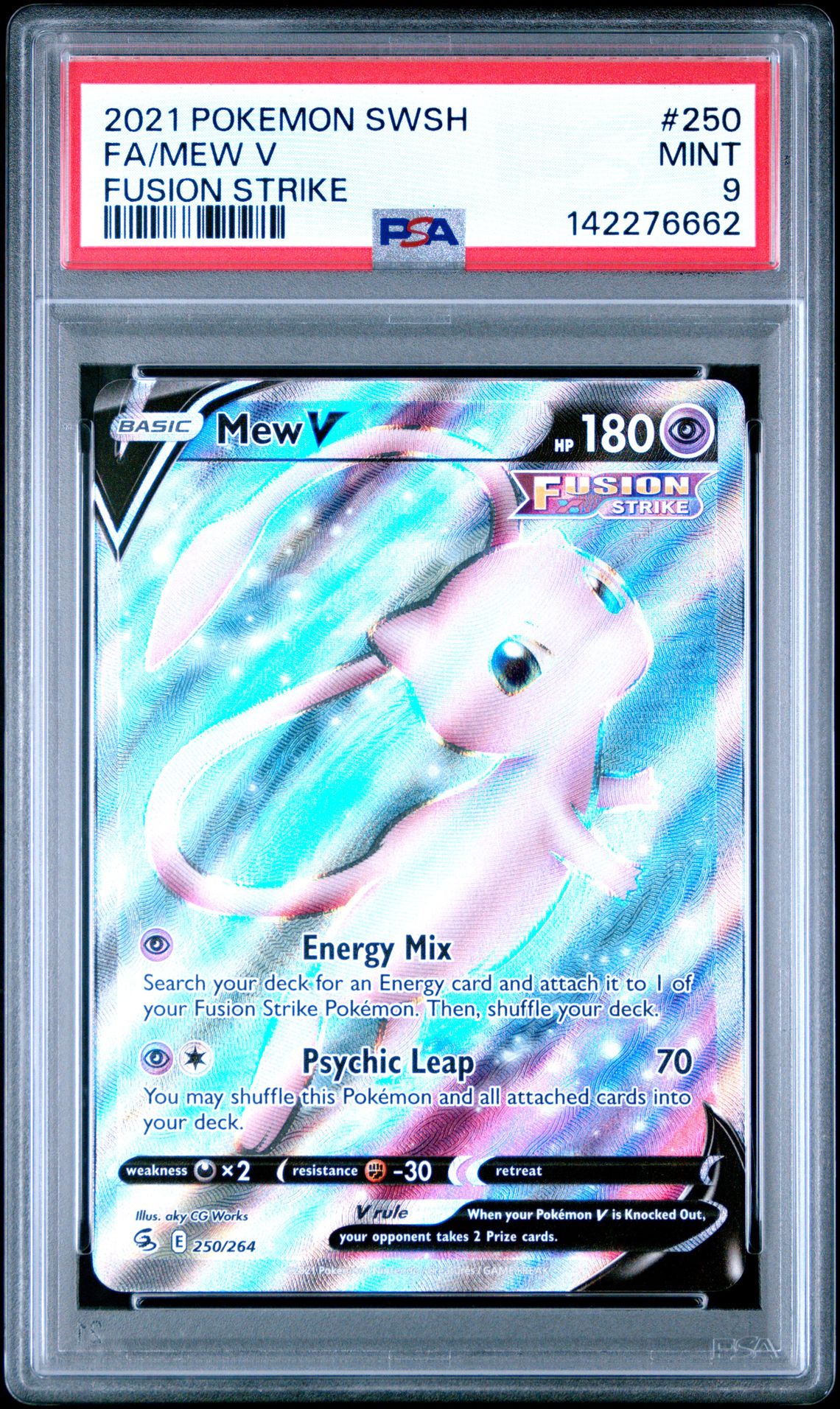 2021 Pokemon POKEMON SWORD & SHIELD FUSION STRIKE #250 Fa/Mew V front