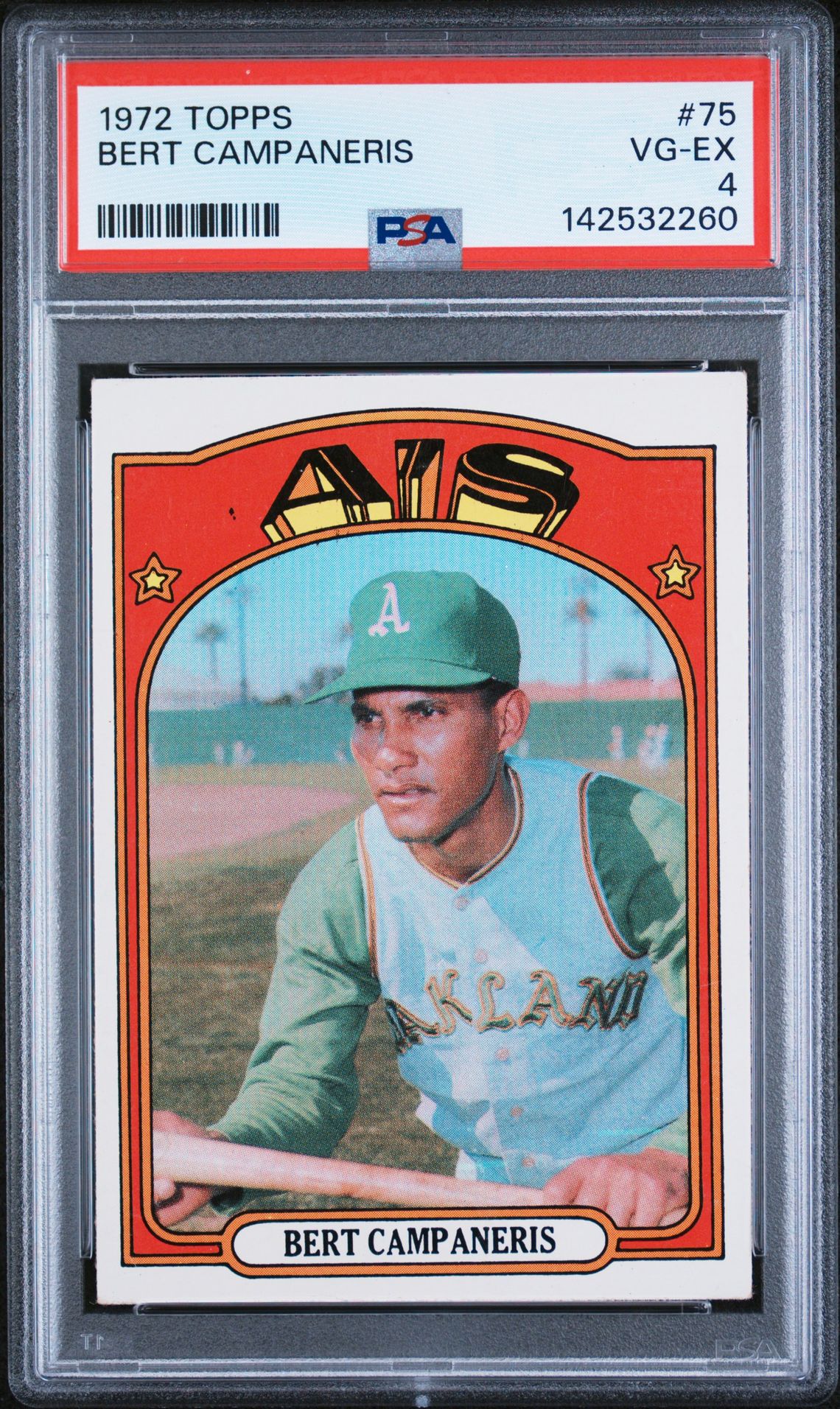 1972 Topps TOPPS #75 Bert Campaneris front