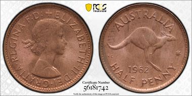 1962 Y. (p) 1/2D MS65RB
