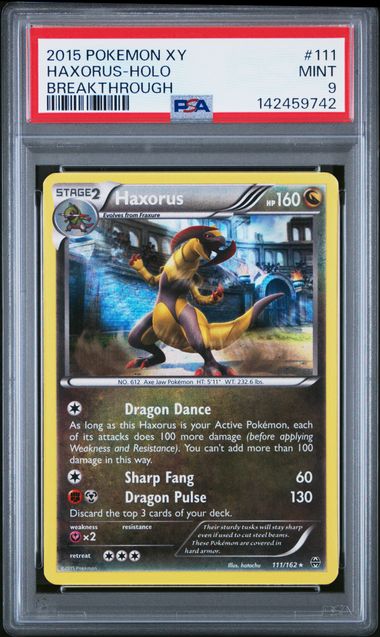 2015 Pokemon XY BREAKthrough Holo #111 Haxorus front