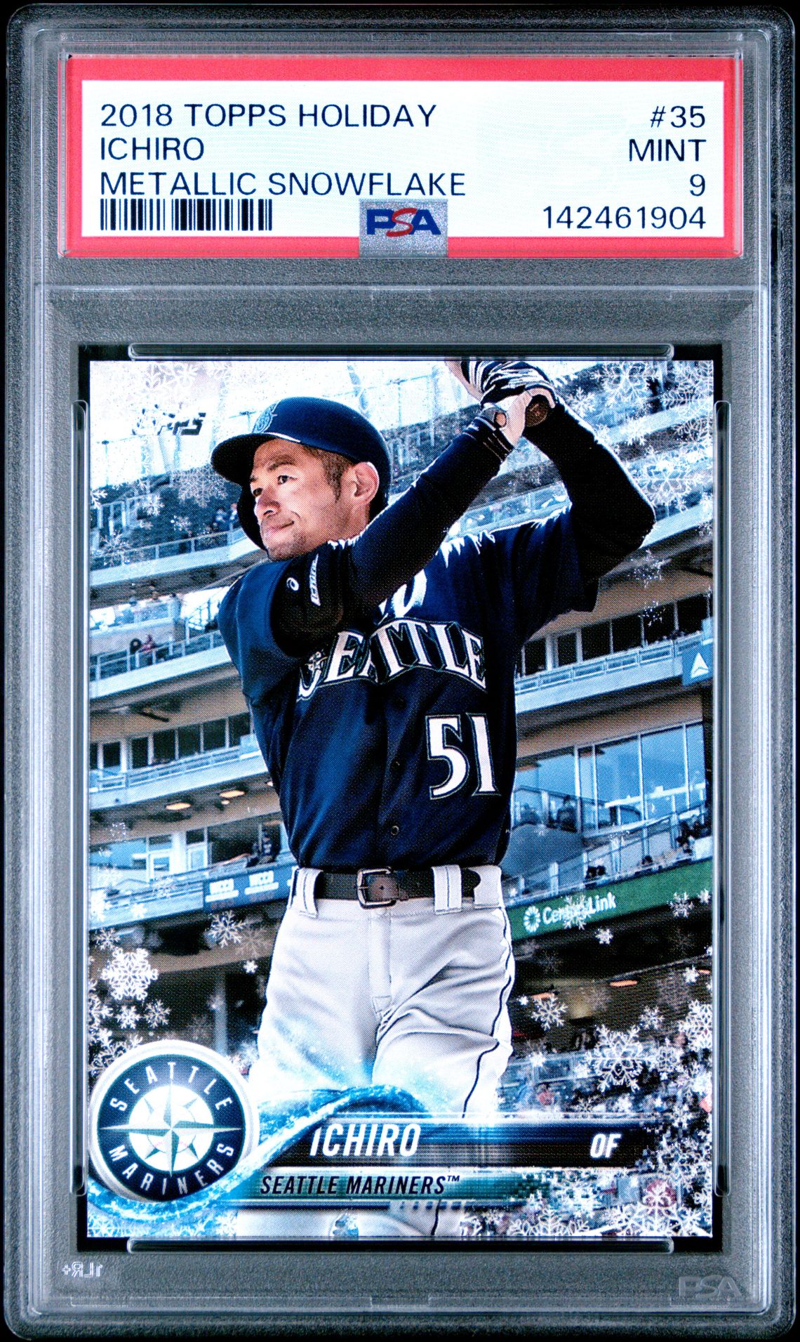 2018 Topps TOPPS HOLIDAY METALLIC SNOWFLAKE #35 Ichiro front
