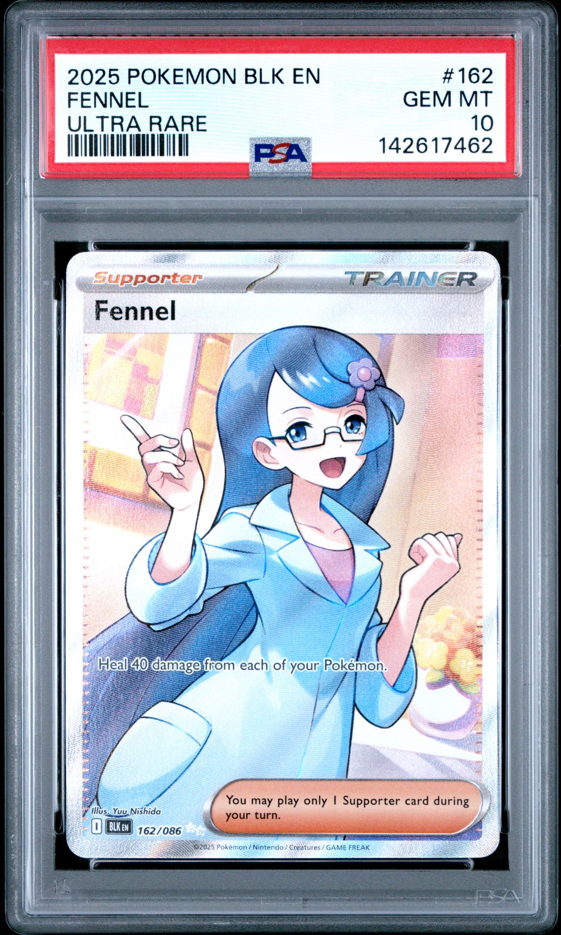 2025 Pokemon Black Bolt #162 Fennel front