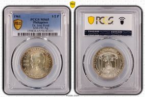 1961 1/2 P Dr. Jose Rizal KM-191  Ag MS65