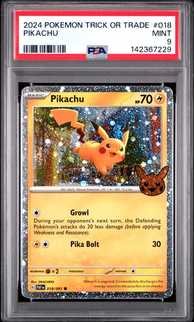 2024 Pokemon POKEMON TRICK OR TRADE #018 Pikachu front