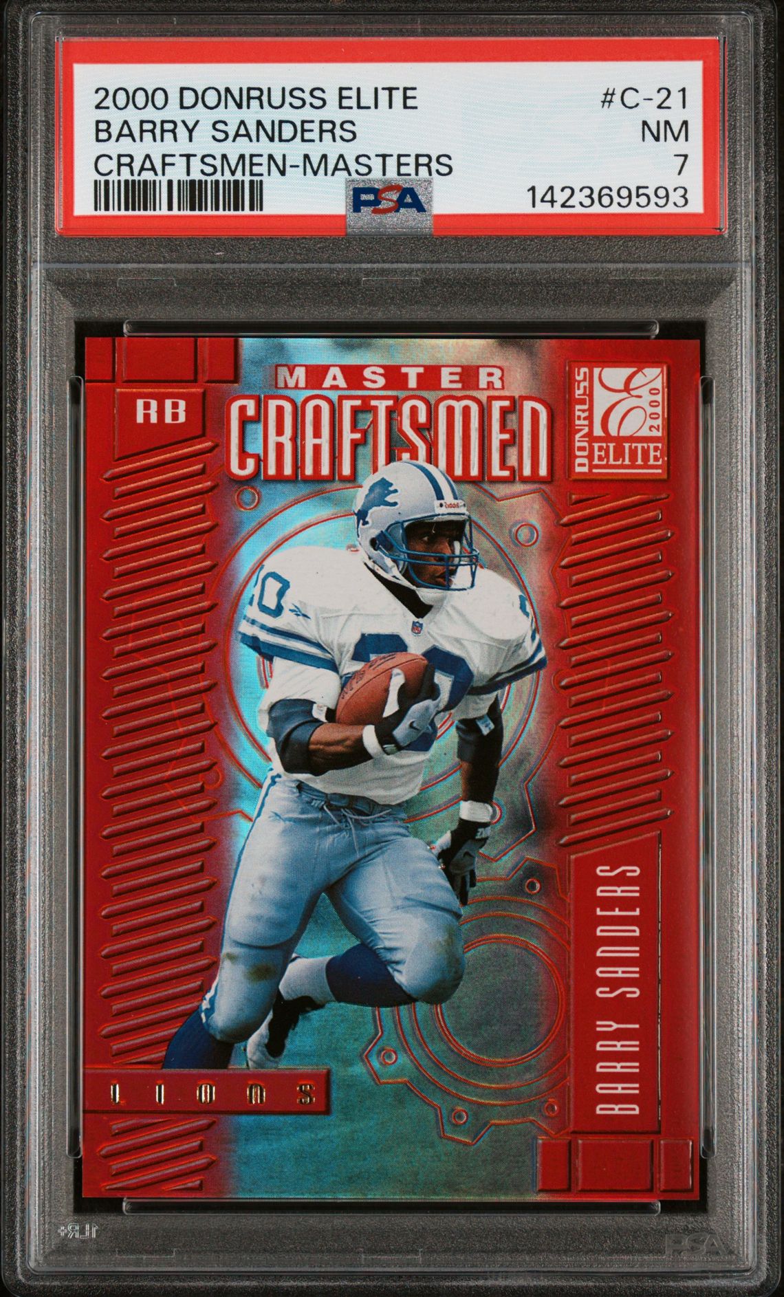 2000 Donruss DONRUSS ELITE CRAFTSMEN MASTERS #C-21 Barry Sanders front