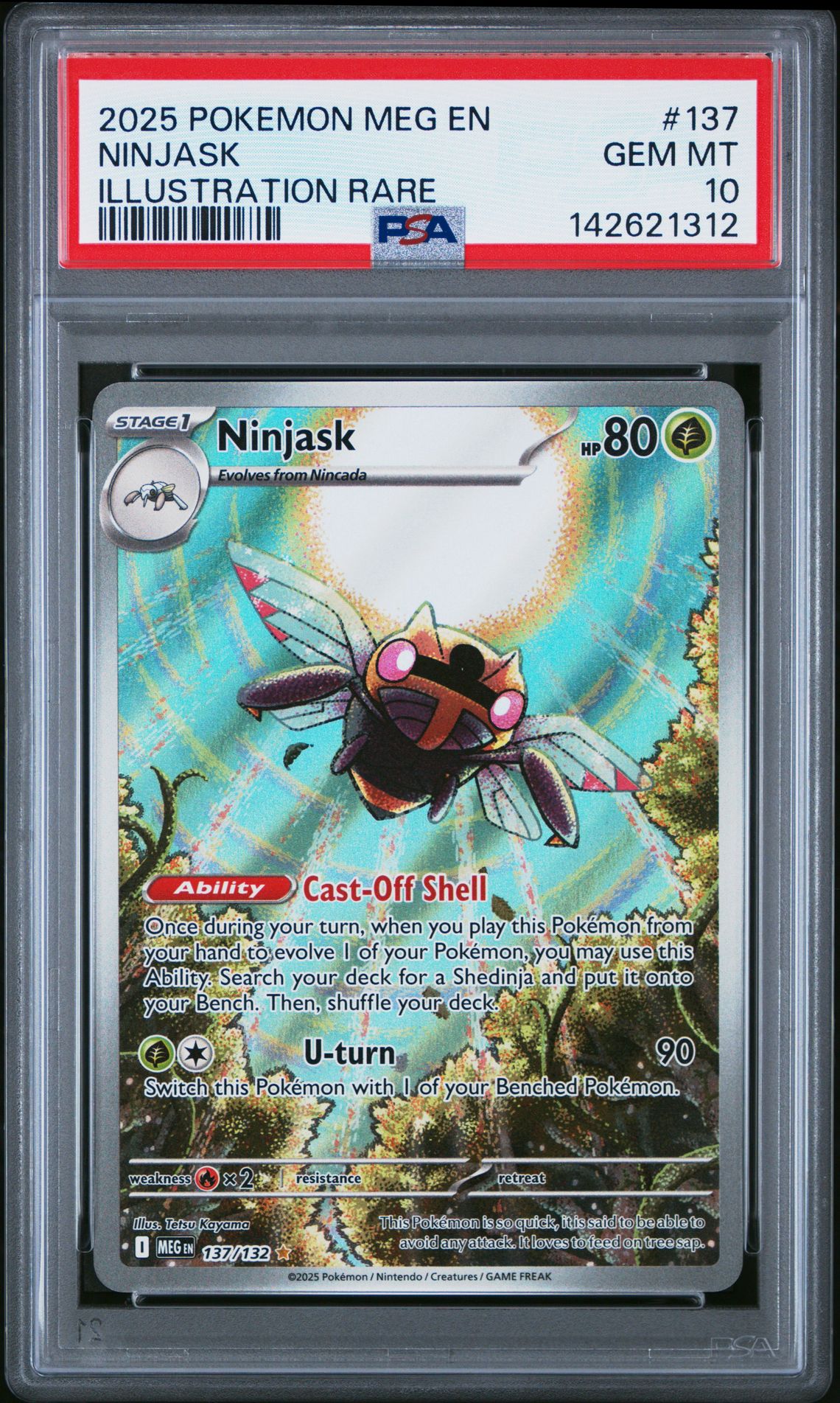 2025 Pokemon POKEMON MEG EN-MEGA EVOLUTION ILLUSTRATION RARE #137 Ninjask front