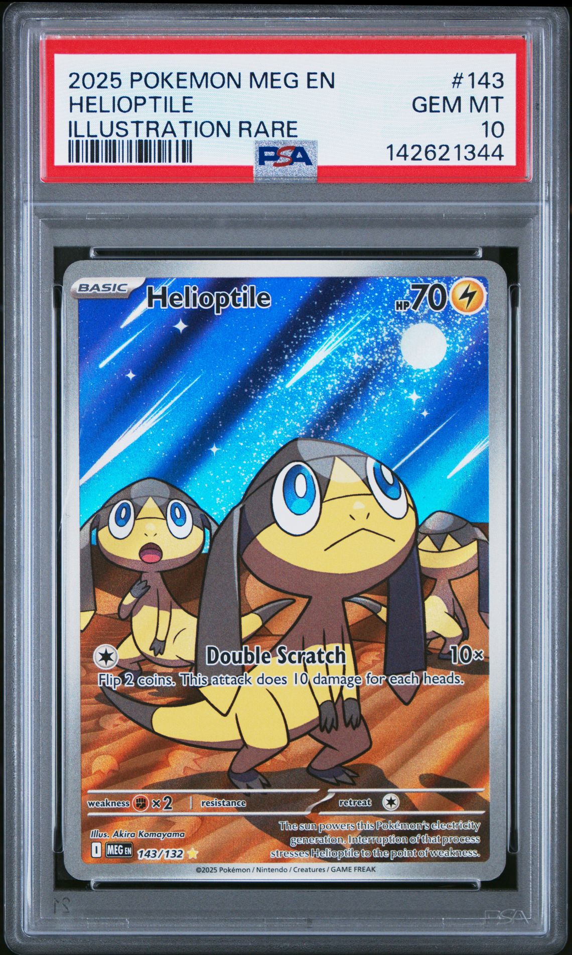 2025 Pokemon POKEMON MEG EN-MEGA EVOLUTION ILLUSTRATION RARE #143 Helioptile front