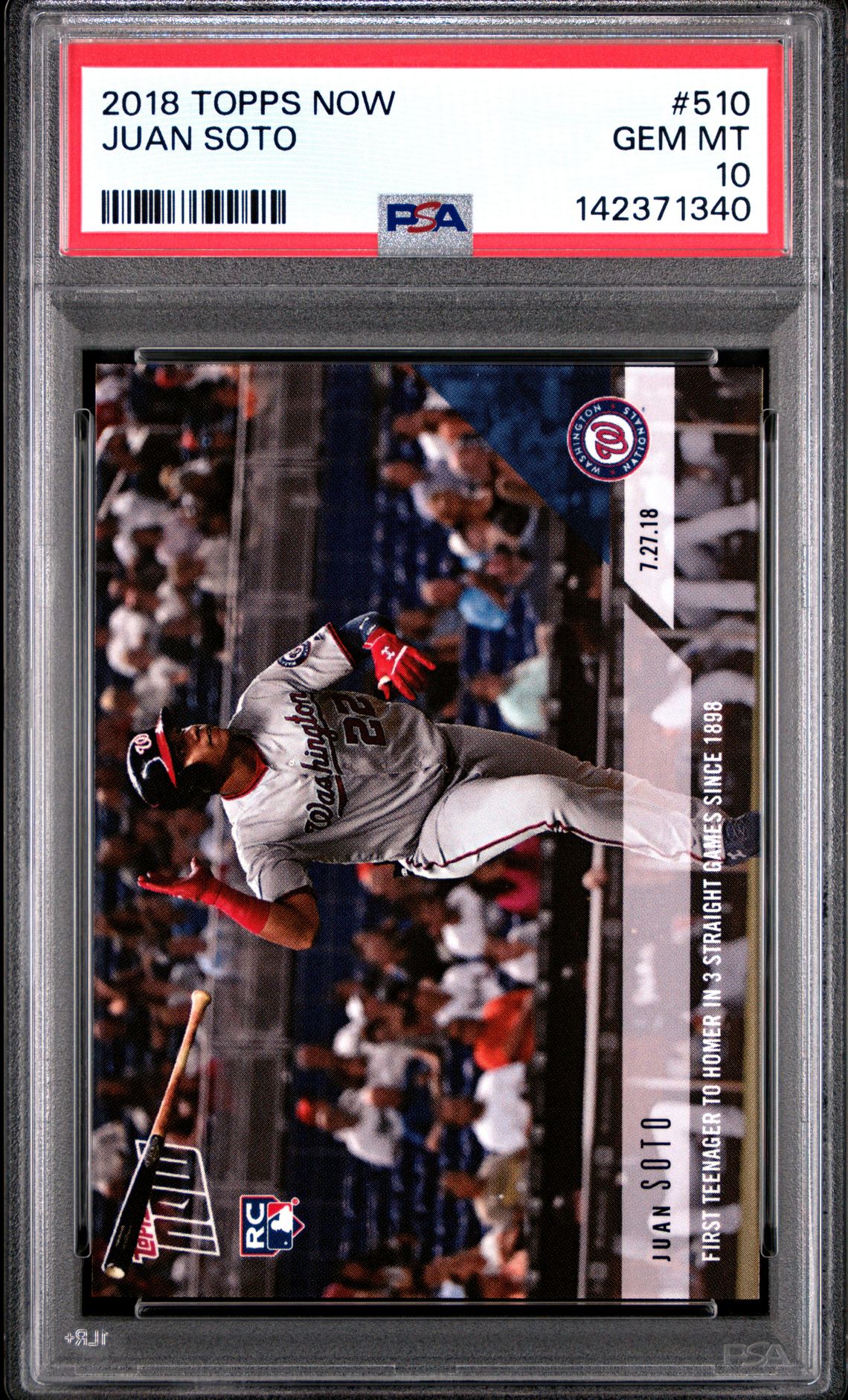 2018 Topps TOPPS NOW #510 Juan Soto front