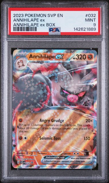 Pokemon - 2023 Annihilape Ex Annihilape Ex Box #32 Svp En-Sv Black Star Promo PSA 9