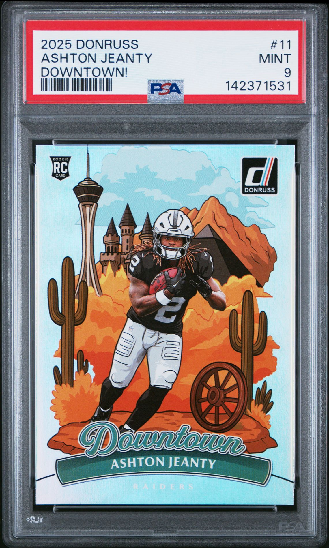 2025 Panini Donruss Downtown! Ashton Jeanty #11 Mint 9 front