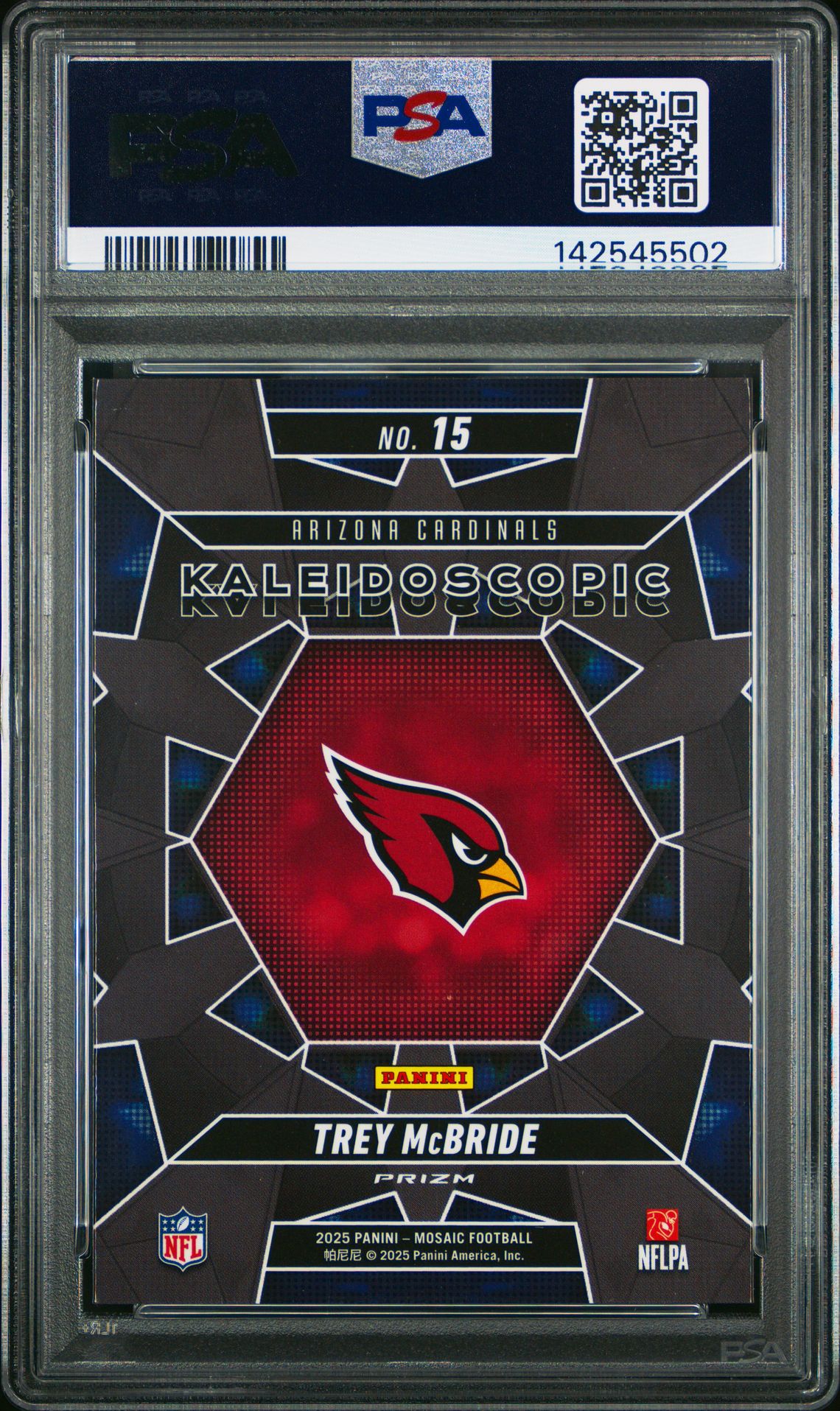 2025 Panini Mosaic Kaleidoscopic Trey Mcbride #15 Gem Mt 10 back