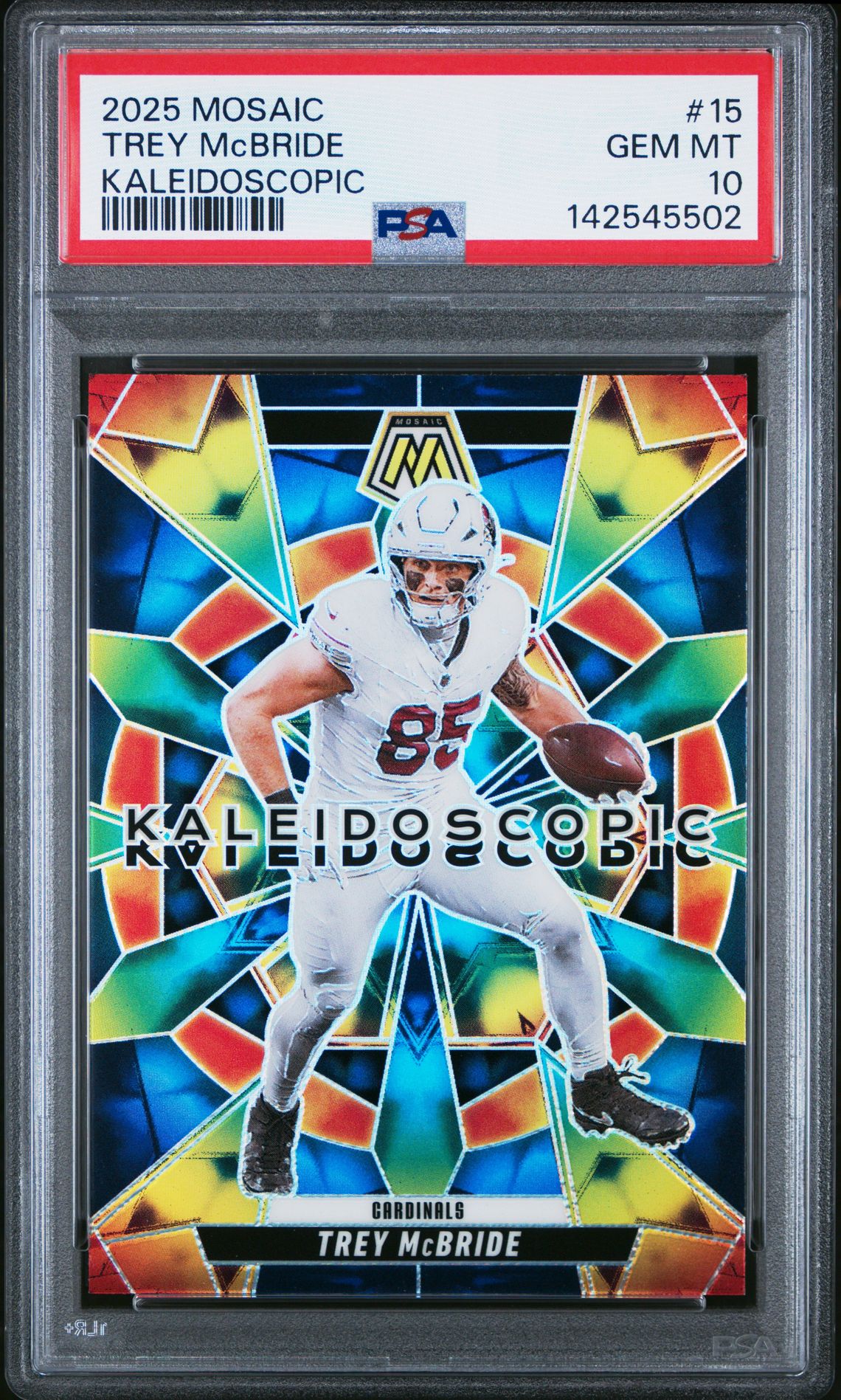 2025 Panini Mosaic Kaleidoscopic Trey Mcbride #15 Gem Mt 10 front