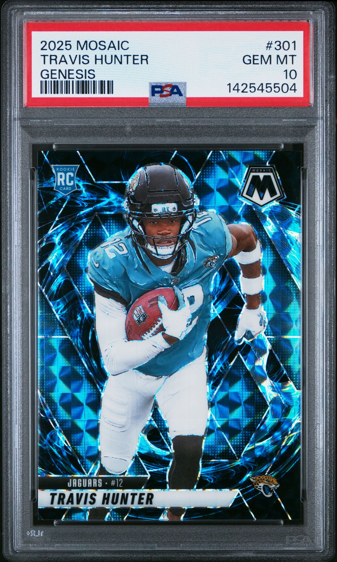 2025 Panini Mosaic Travis Hunter #301 (Genesis) Gem Mt 10 front