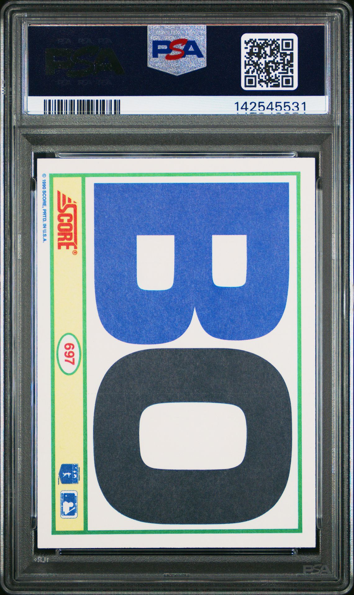 1990 Score Bo Jackson #697 Mint 9 back