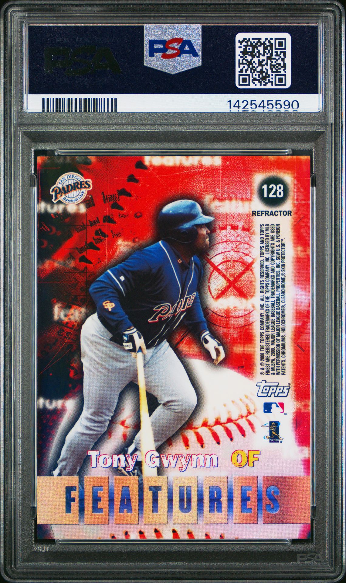 2000 Finest C.ripken Jr./T.gwynn #128 (Refractor) Gem Mt 10 back