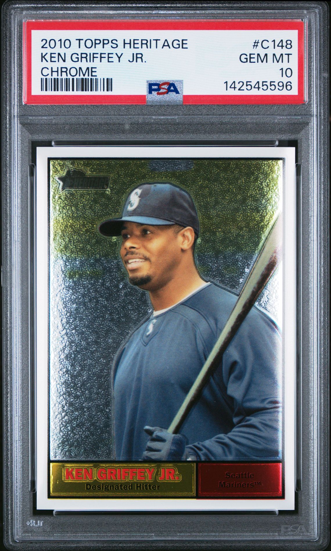 2010 Topps Heritage Chrome Ken Griffey Jr. #C148 (Chrome) Gem Mt 10 front