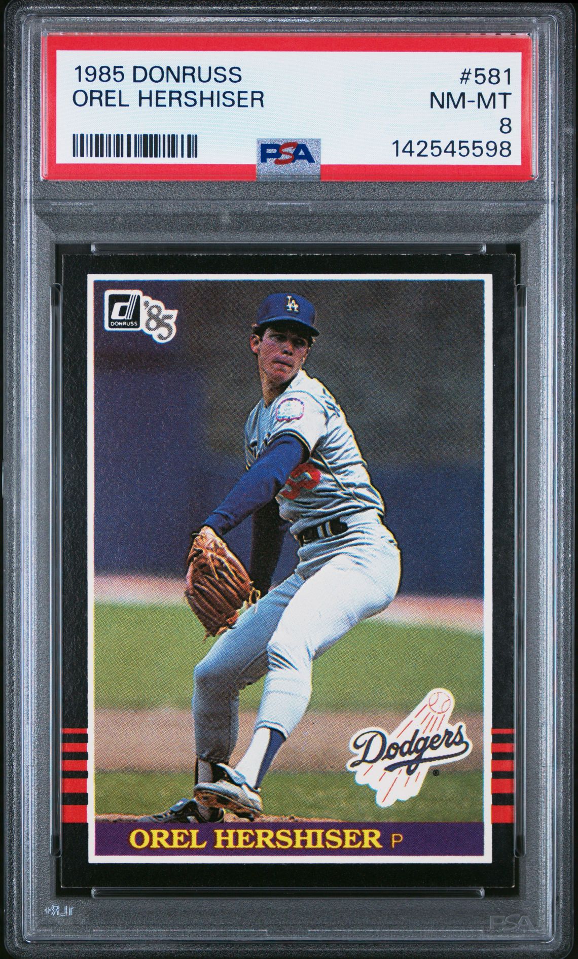 1985 Donruss Orel Hershiser #581 Nm-Mt 8 front