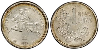 1925 Litas Mare Variety KM-76 Ag MS64