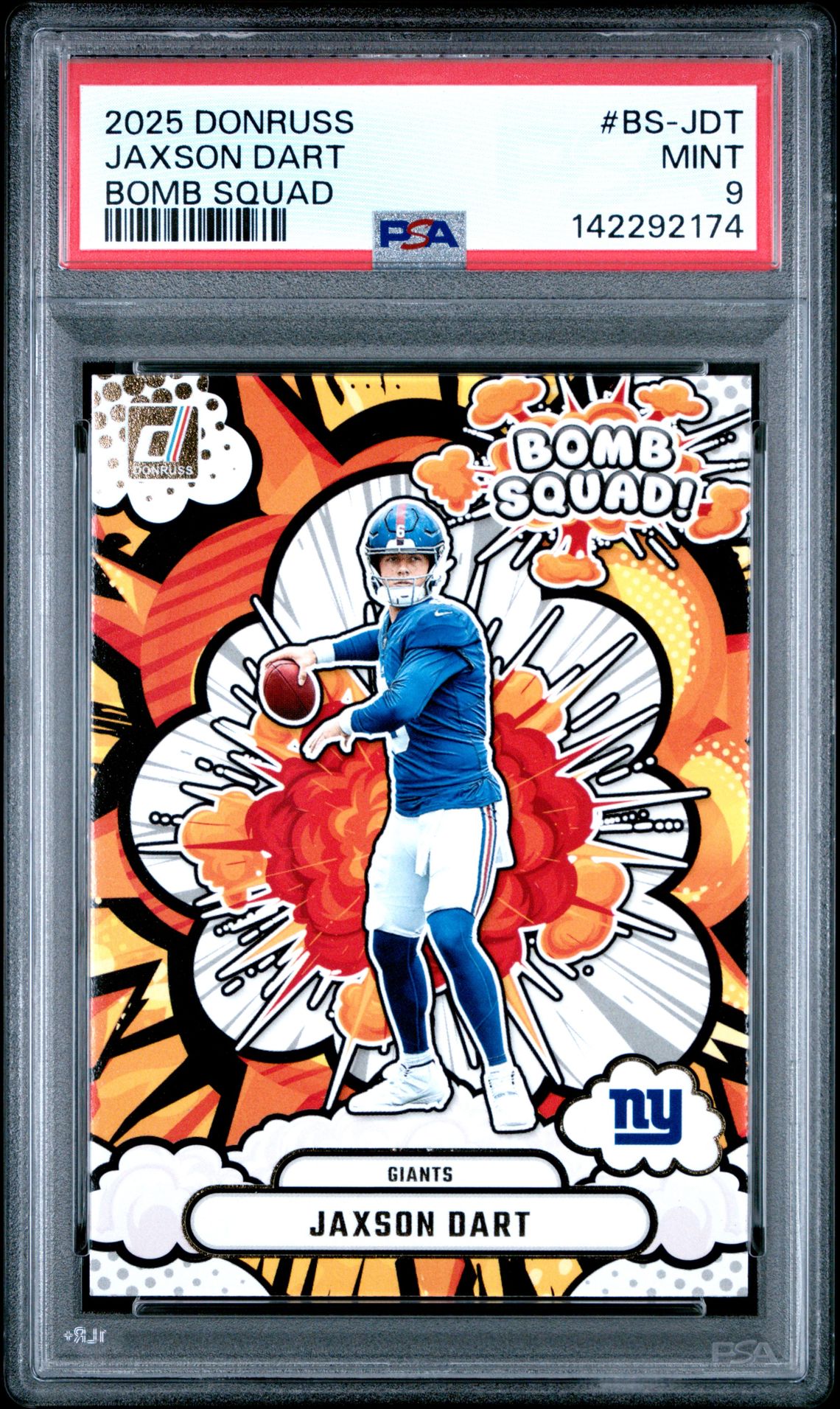 2025 Panini Donruss Bomb Squad Jaxson Dart #Bs-Jdt Mint 9 front