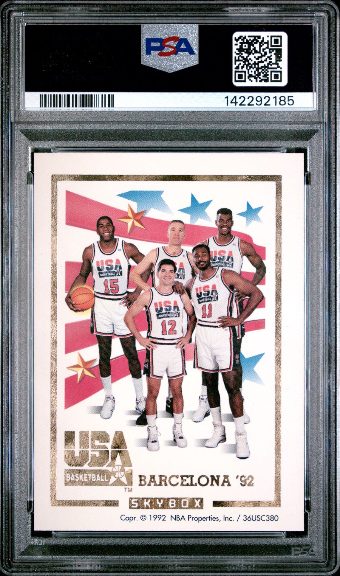 1991 Skybox Usa Basketball (Team Card) Gem Mt 10 back