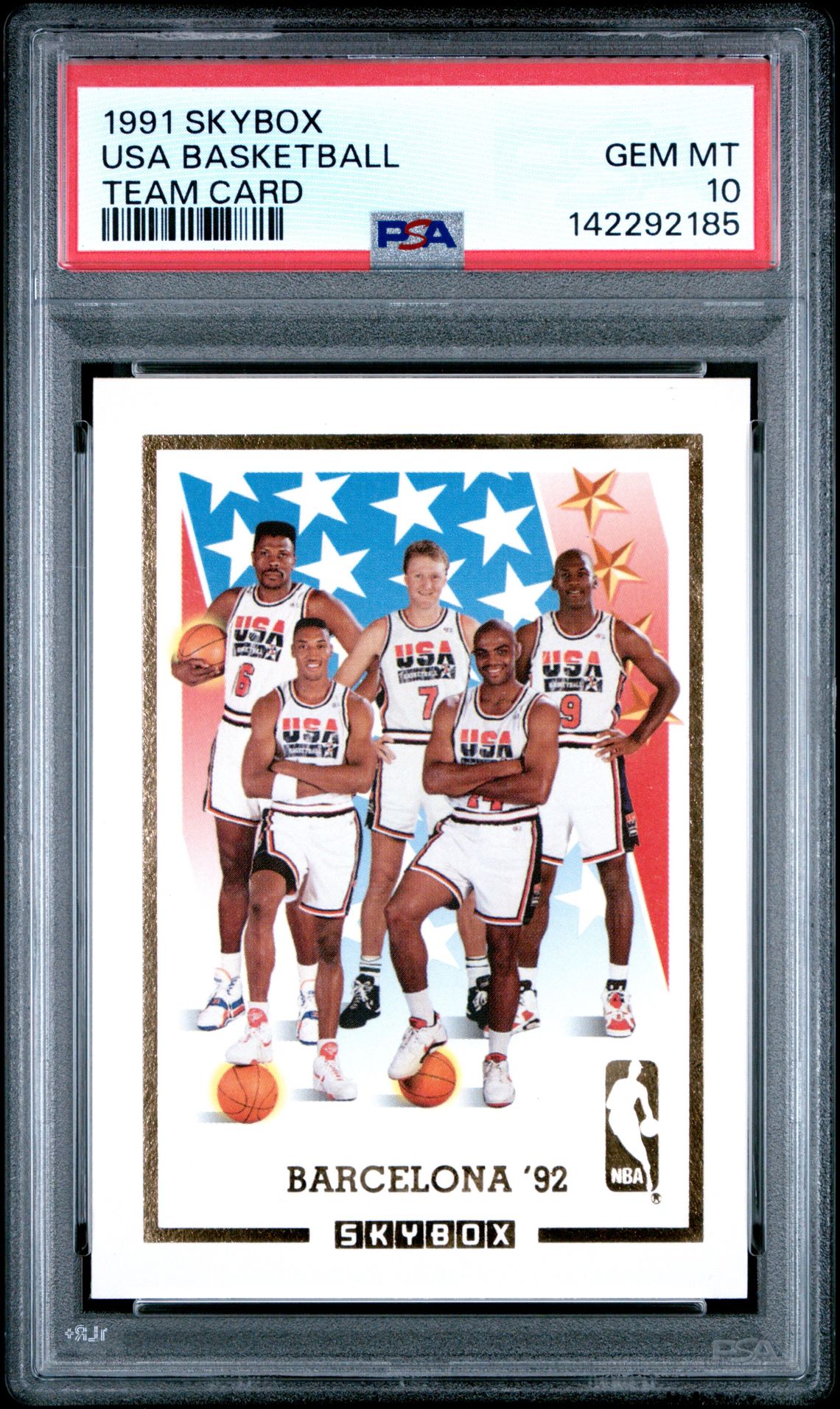 1991 Skybox Usa Basketball (Team Card) Gem Mt 10 front