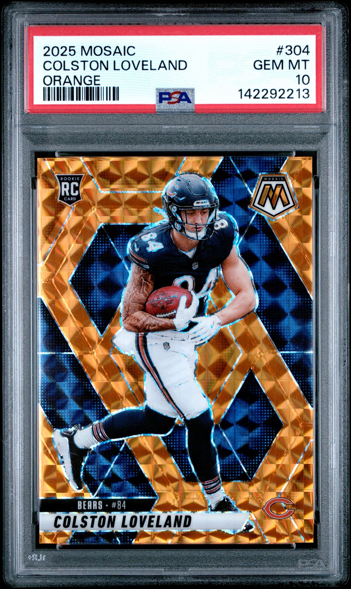 2025 Panini Mosaic Colston Loveland #304 (Orange) Gem Mt 10 front
