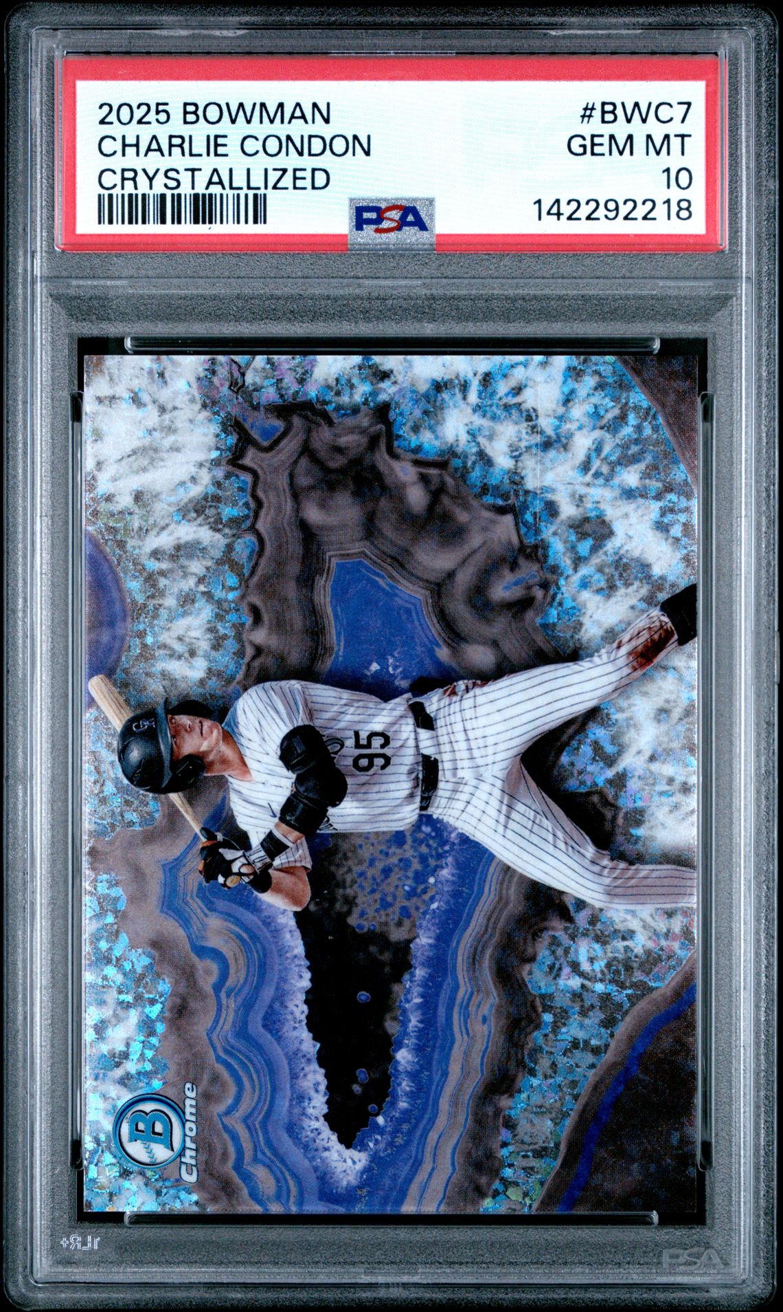 2025 Bowman Crystallized Charlie Condon #Bwc7 Gem Mt 10 front