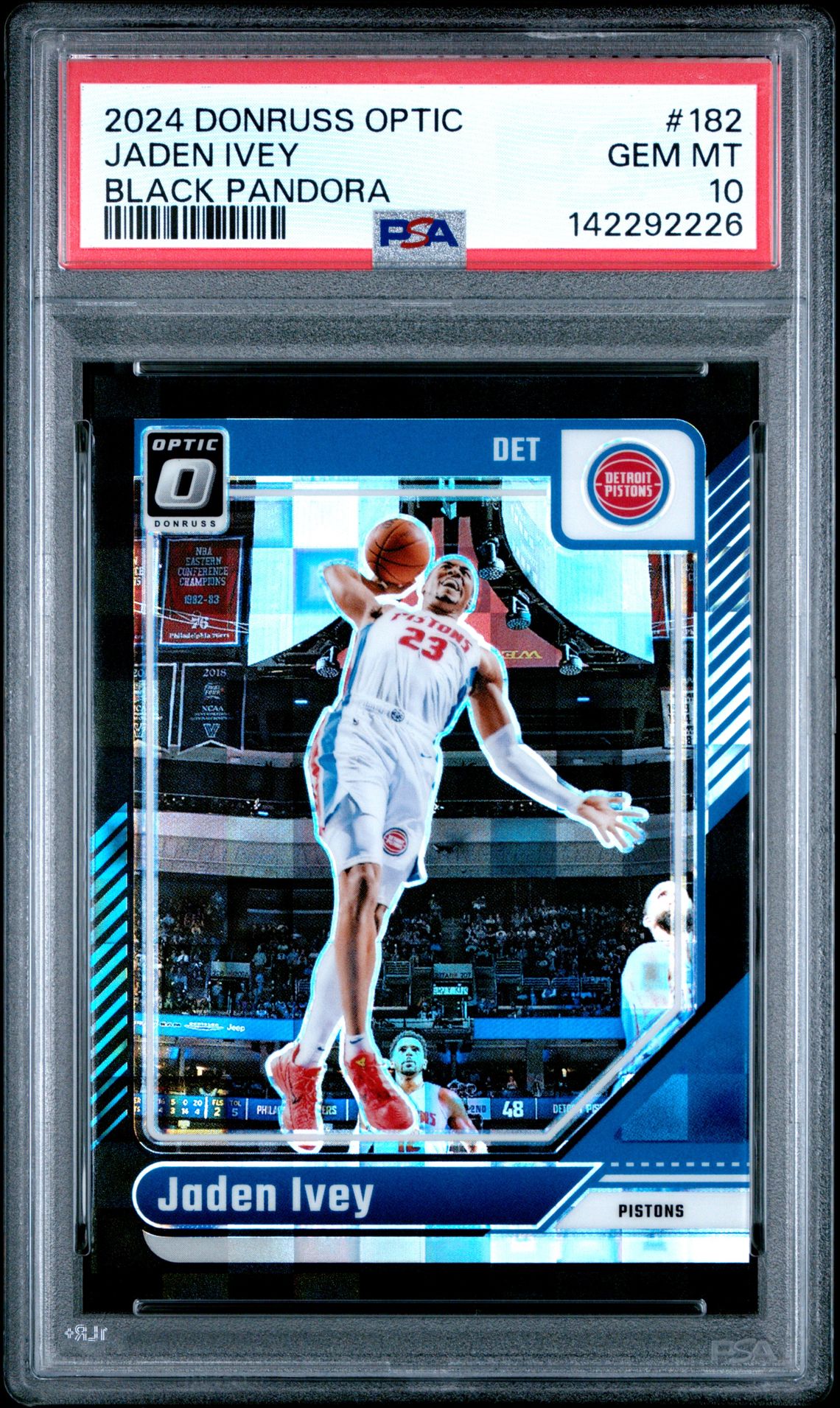 2024 Panini Donruss Optic Jaden Ivey #182 (Black Pandora) Gem Mt 10 front