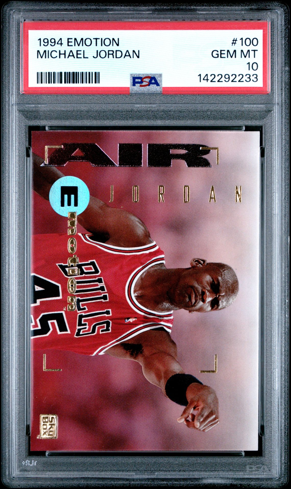 1994 E-Motion Michael Jordan #100 Gem Mt 10 front