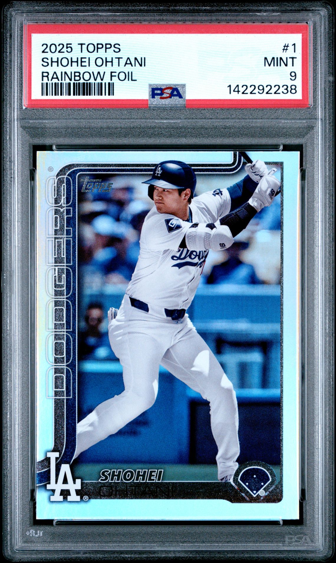 2025 Topps Shohei Ohtani #1 (Rainbow Foil) Mint 9 front