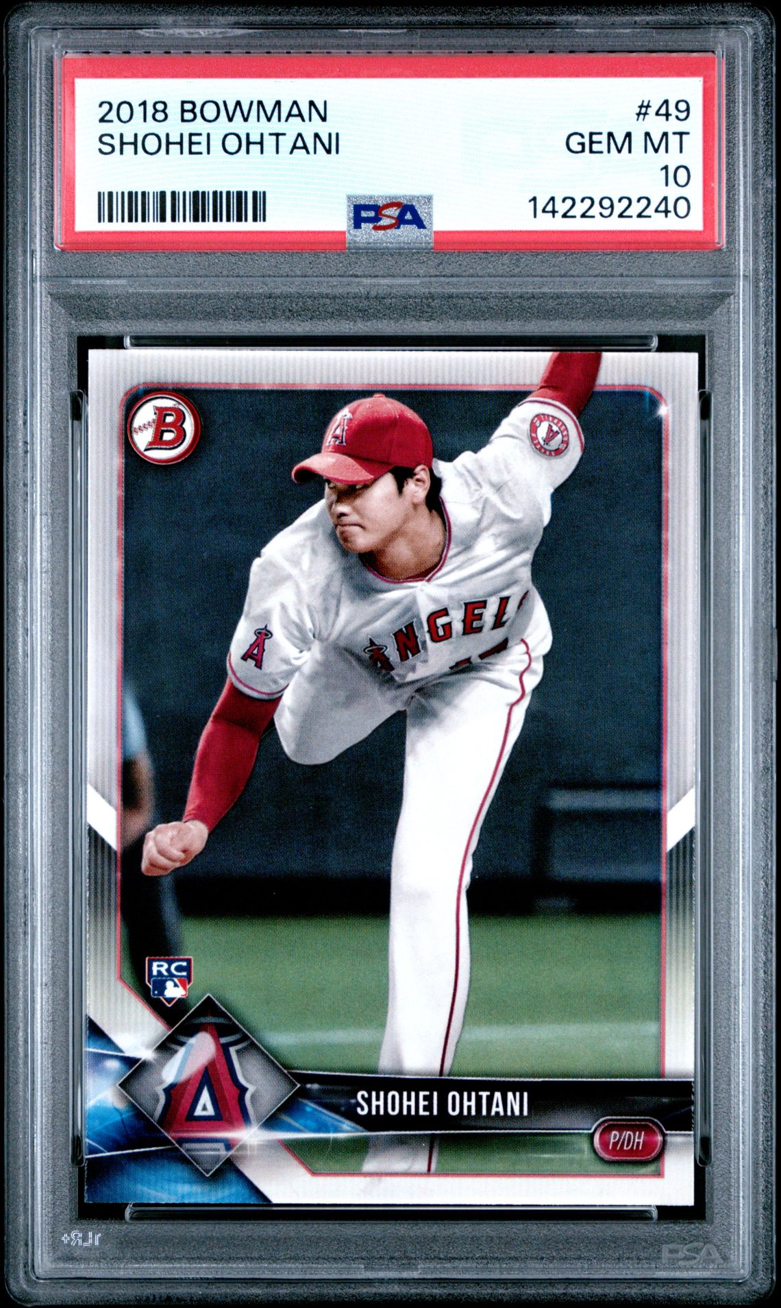 2018 Bowman Shohei Ohtani #49 Gem Mt 10 front