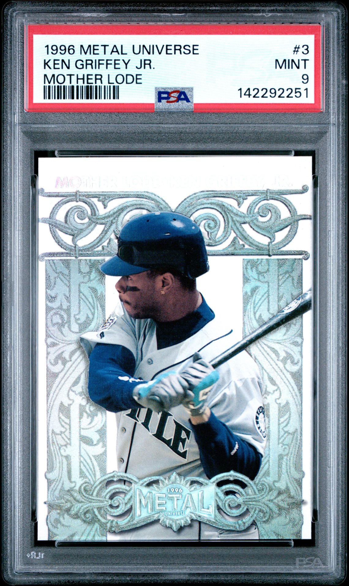 1996 Metal Universe Mother Lode Ken Griffey Jr. #3 (Mother Lode) Mint 9 front