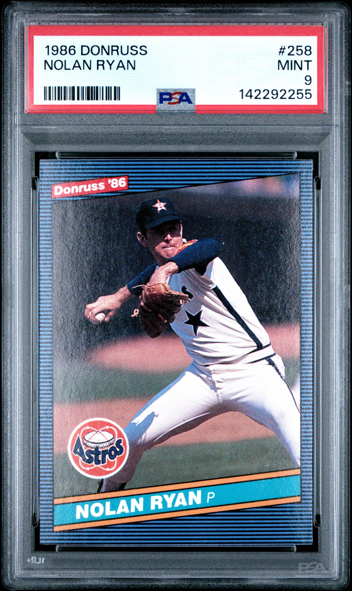 1986 Donruss Nolan Ryan #258 Mint 9 front
