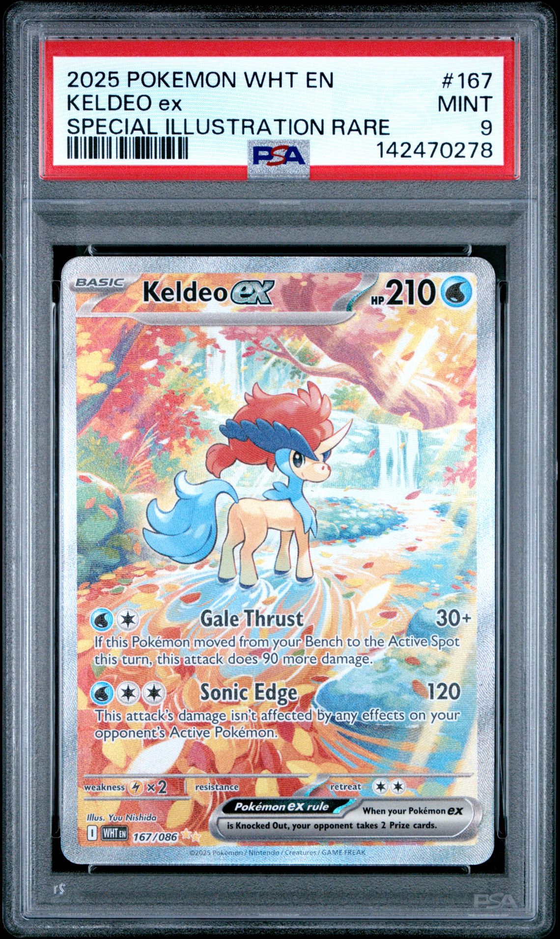 2025 Pokemon Wht En-White Flare Keldeo Ex #167 (Special Illustration Rare) Mint 9 front