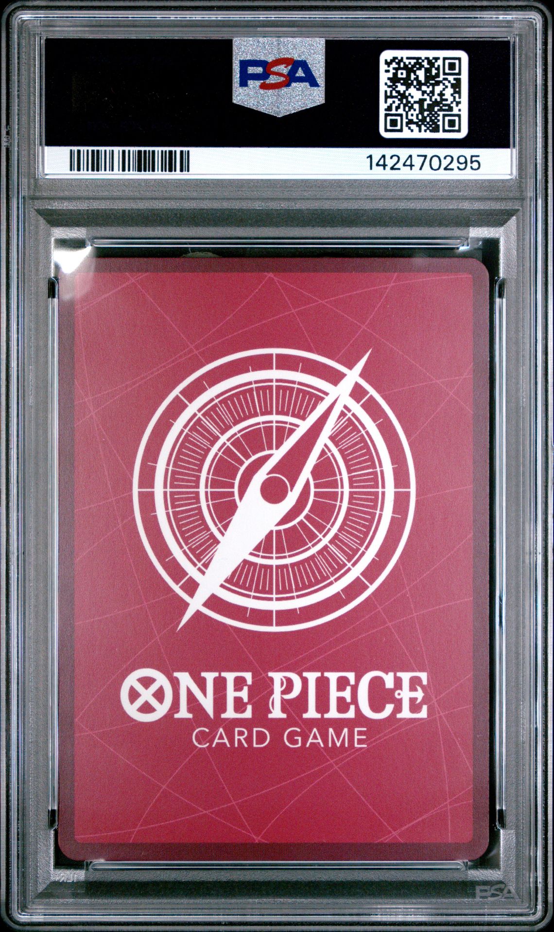 2025 One Piece Op11-A Fist Of Divine Speed Monkey D. Luffy #040 (Alternate Art) Gem Mt 10 back view - PSA certificate #142470295