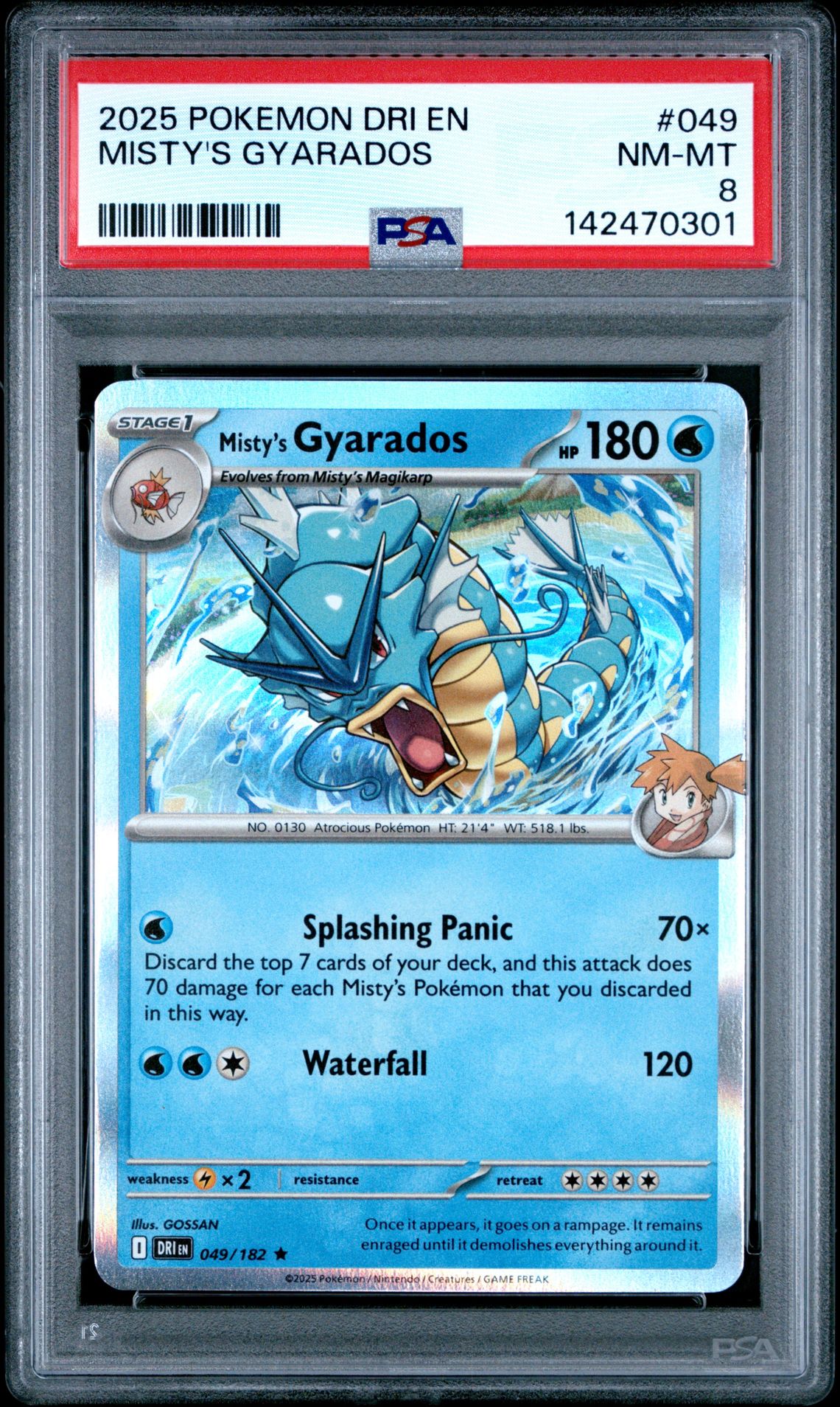 2025 Pokemon Dri En-Destined Rivals Misty's Gyarados #049 Nm-Mt 8 front