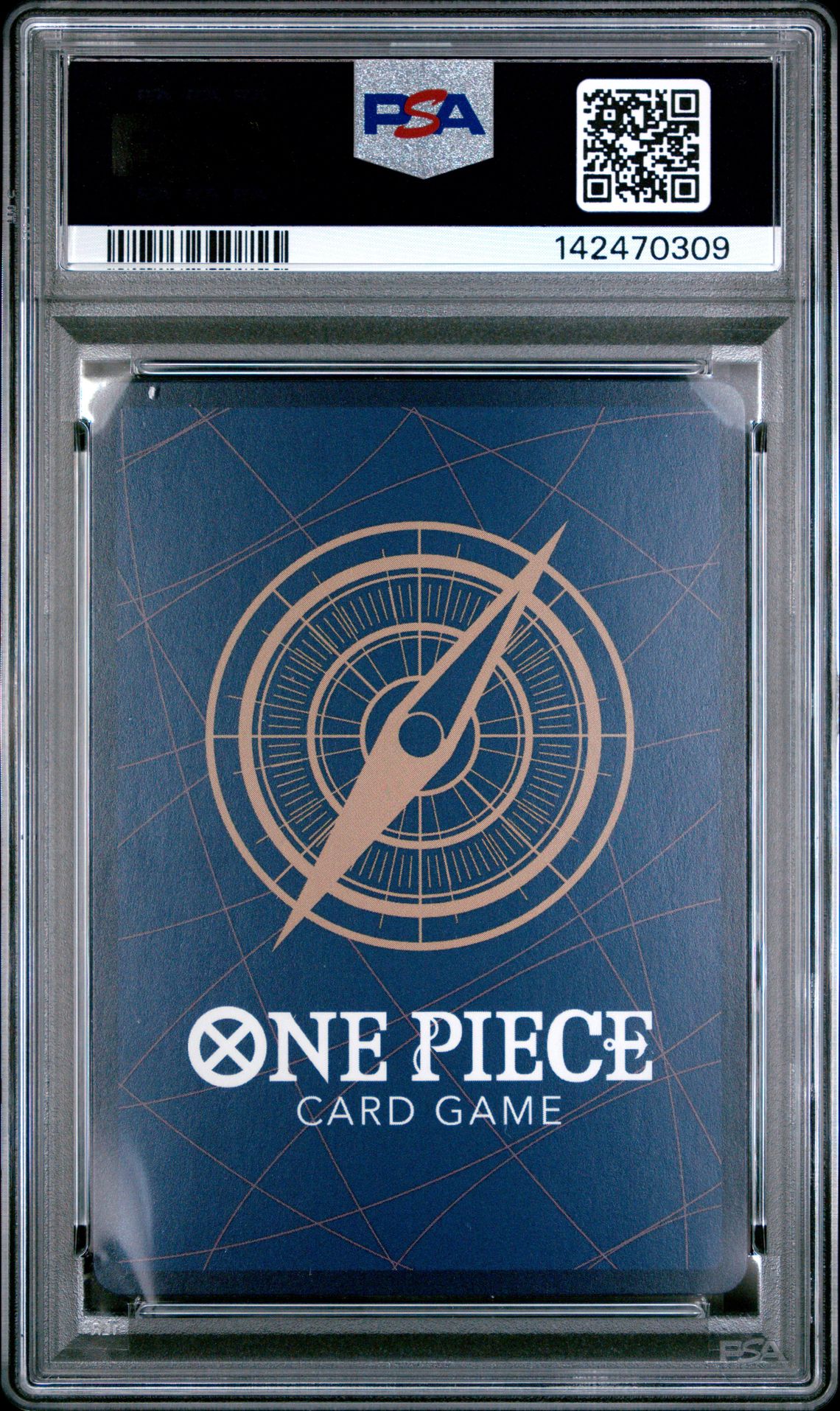 2025 One Piece Op11-A Fist Of Divine Speed Honesty Impact #018 (Alternate Art) Gem Mt 10 back view - PSA certificate #142470309