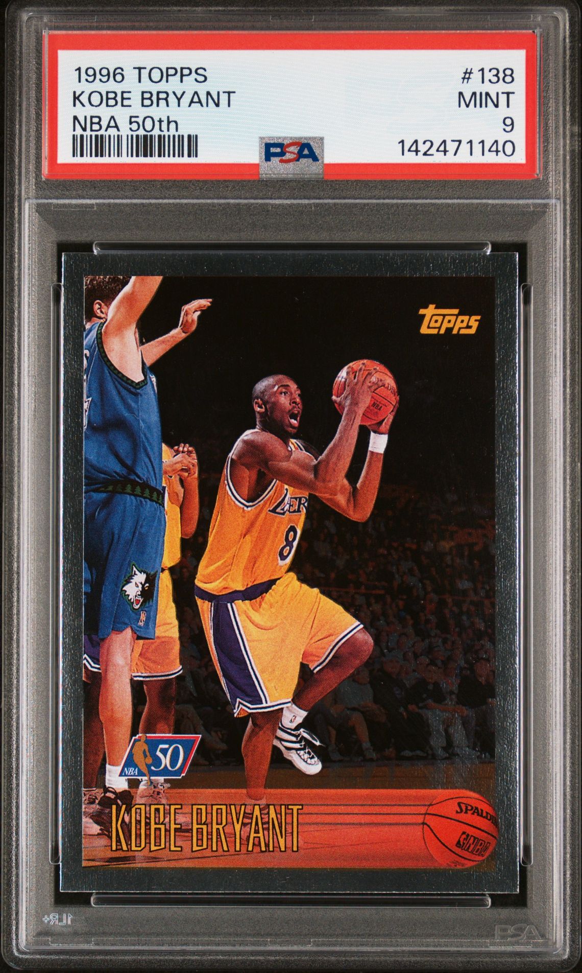 1996 Topps Kobe Bryant #138 (Nba 50Th) Mint 9 front