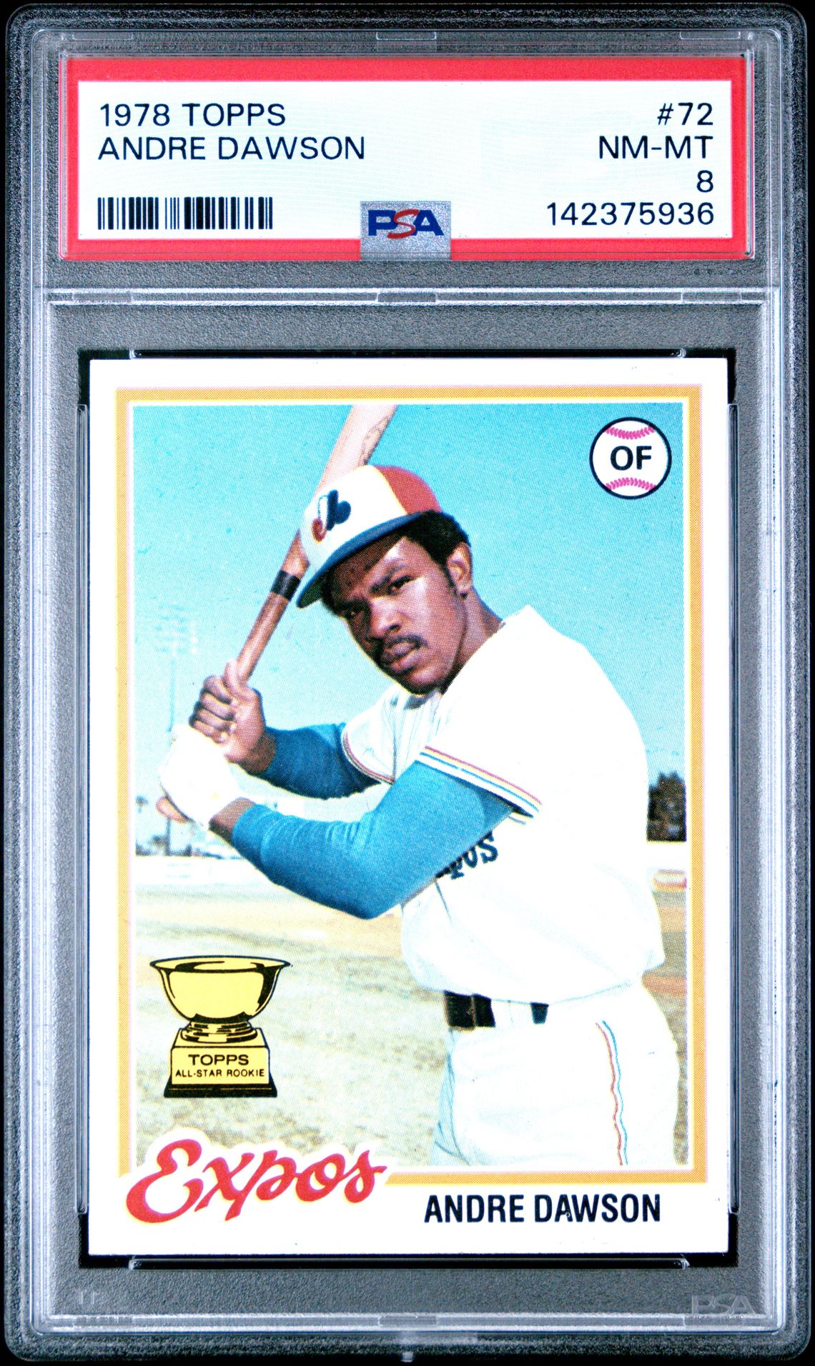 1978 Topps Andre Dawson #72 Nm-Mt 8 front