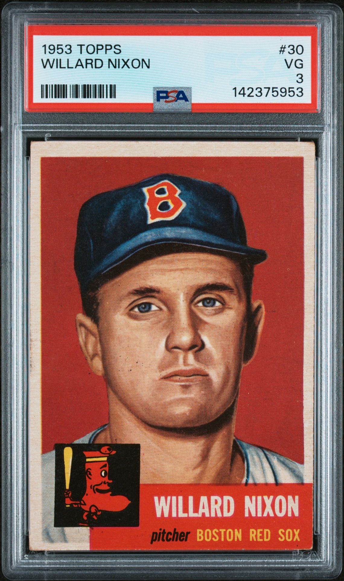 1953 Topps Willard Nixon #30 Vg 3 front