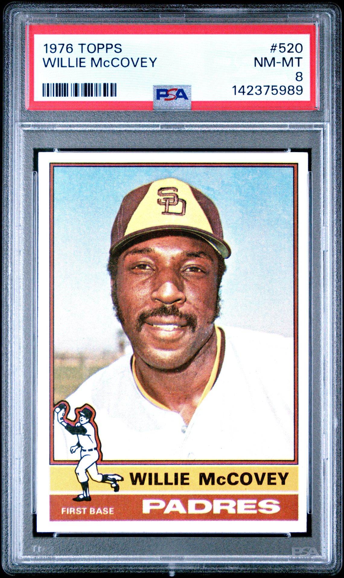 1976 Topps Willie Mccovey #520 Nm-Mt 8 front