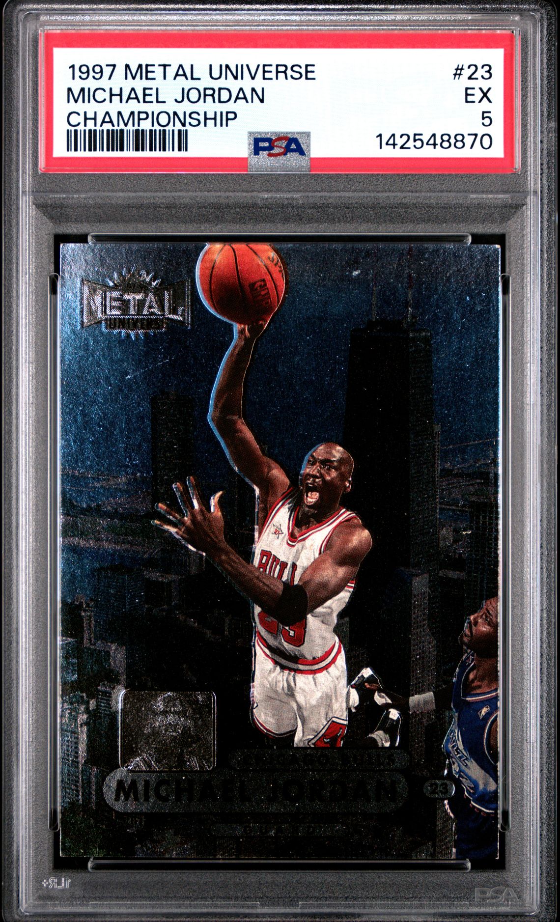 1997 Metal Universe Championship Michael Jordan #23 (Championship) Ex 5 front