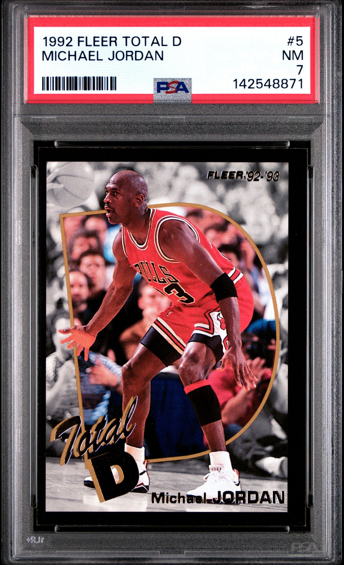 1992 Fleer Total D Michael Jordan #5 Nm 7 front