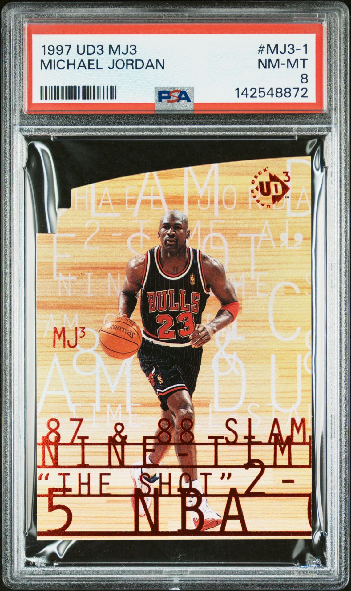 1997 Ud3 Mj3 Michael Jordan #Mj3-1 Nm-Mt 8 front