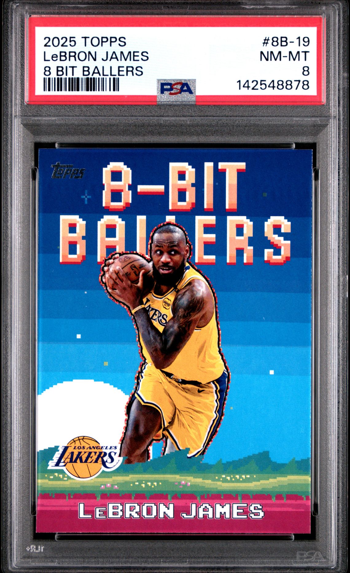 2025 Topps 8 Bit Ballers Lebron James #8B-19 Nm-Mt 8 front
