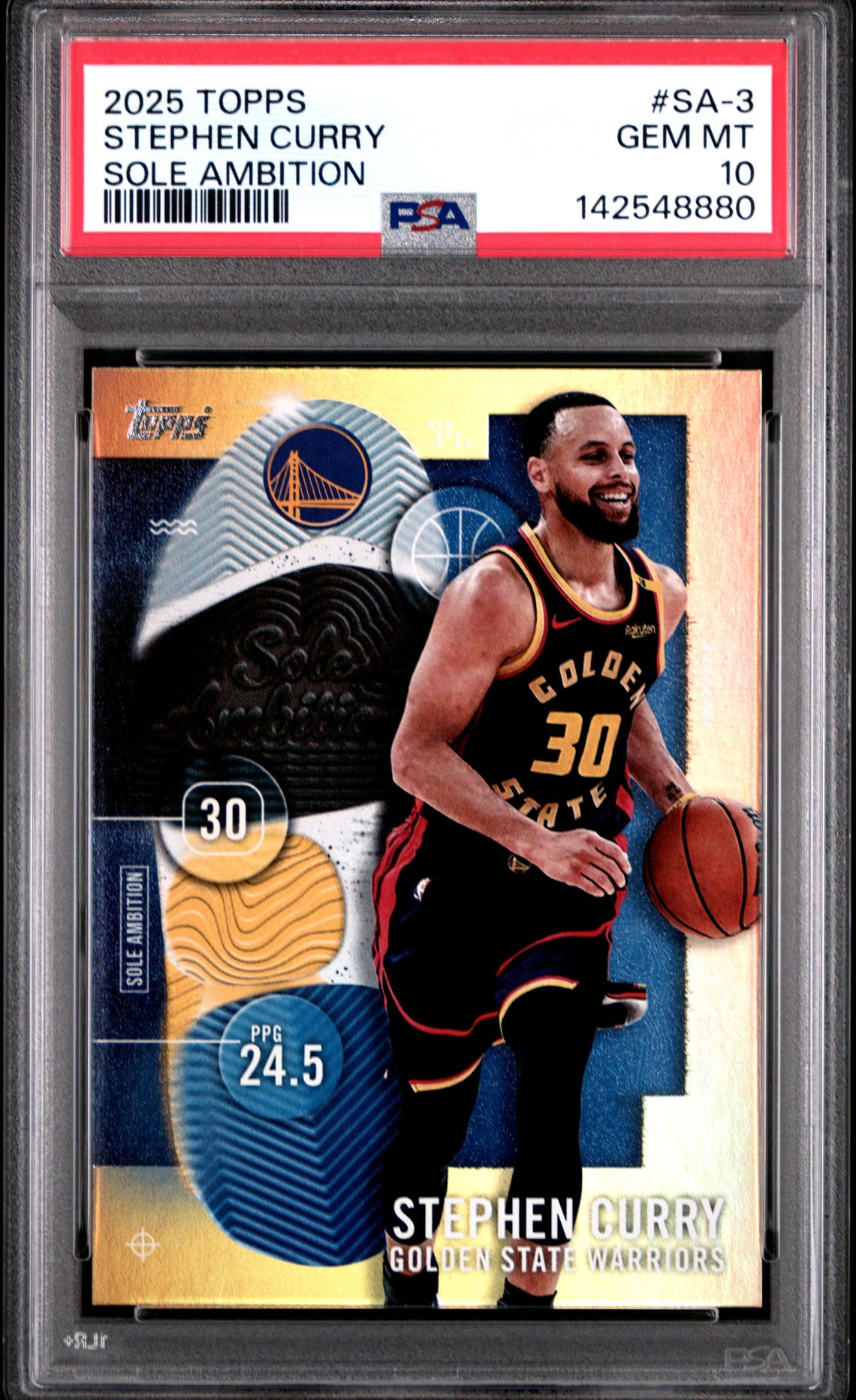 2025 Topps Sole Ambition Stephen Curry #Sa-3 Gem Mt 10 front